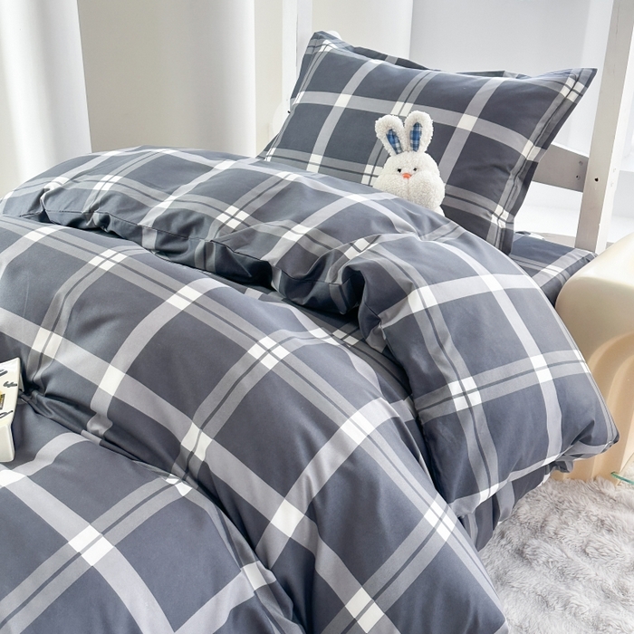 91家纺网 家纺一手货源 找家纺 南通菲度家纺 2025新款高克重芦荟棉四件套-宿舍 英伦风尚