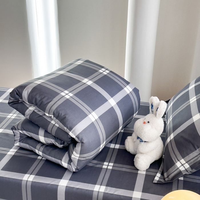 91家纺网 家纺一手货源 找家纺 南通菲度家纺 2025新款高克重芦荟棉四件套-宿舍 英伦风尚