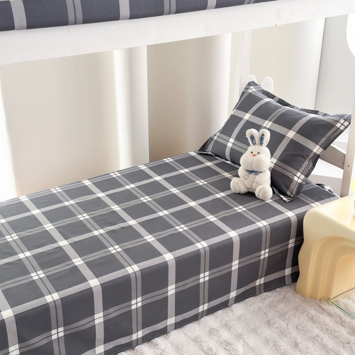 91家纺网 家纺一手货源 找家纺 南通菲度家纺 2025新款高克重芦荟棉四件套-宿舍 英伦风尚