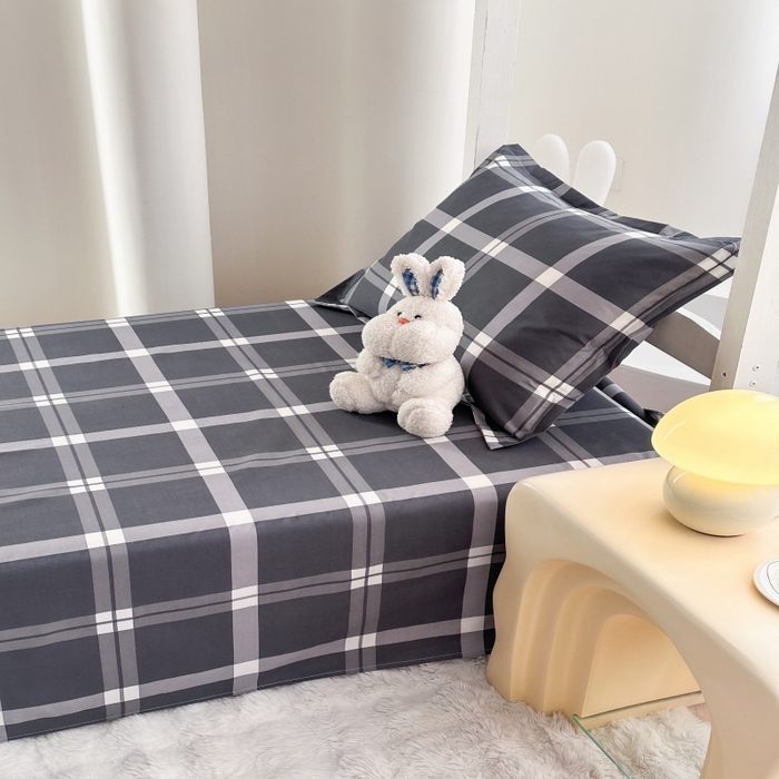 91家纺网 家纺一手货源 找家纺 南通菲度家纺 2025新款高克重芦荟棉四件套-宿舍 英伦风尚