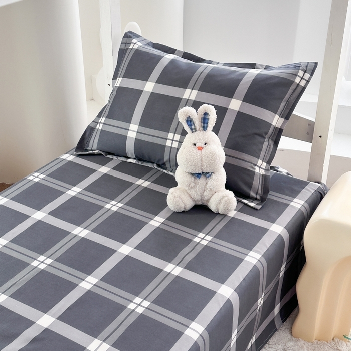 91家纺网 家纺一手货源 找家纺 南通菲度家纺 2025新款高克重芦荟棉四件套-宿舍 英伦风尚