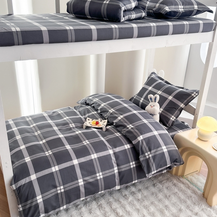 91家纺网 家纺一手货源 找家纺 南通菲度家纺 2025新款高克重芦荟棉四件套-宿舍 英伦风尚