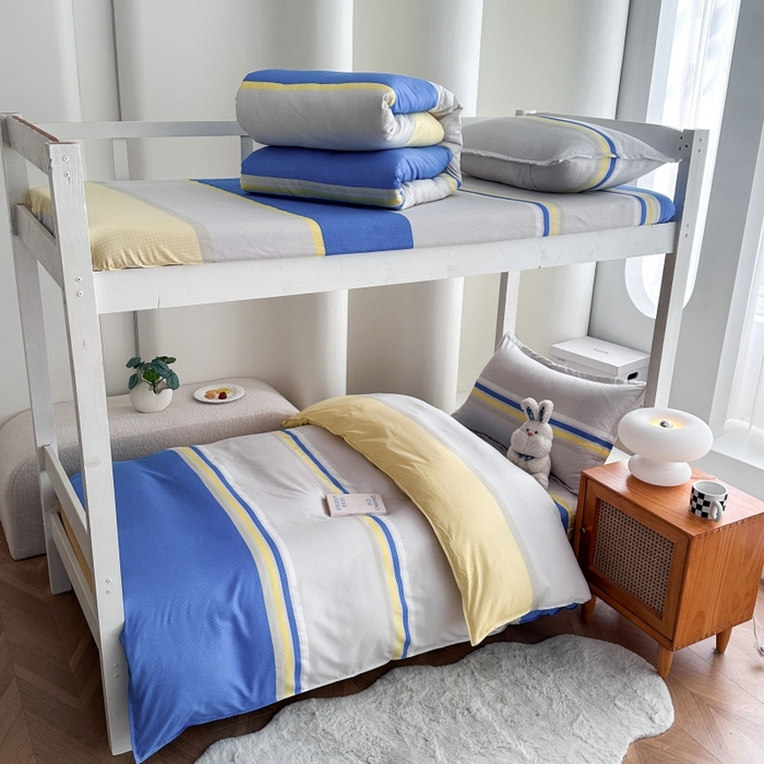 91家纺网 家纺一手货源 找家纺 南通菲度家纺 2025新款高克重芦荟棉四件套-宿舍 自然风光