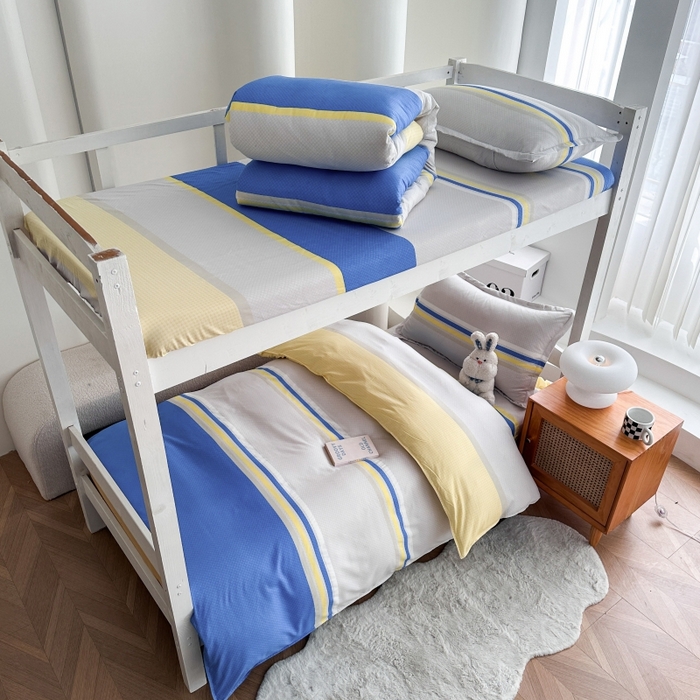 91家纺网 家纺一手货源 找家纺 南通菲度家纺 2025新款高克重芦荟棉四件套-宿舍 自然风光