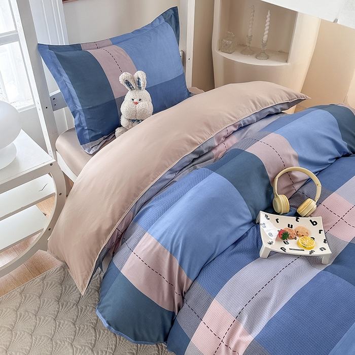 91家纺网 家纺一手货源 找家纺 南通菲度家纺 2025新款高克重芦荟棉四件套-宿舍 都市英伦