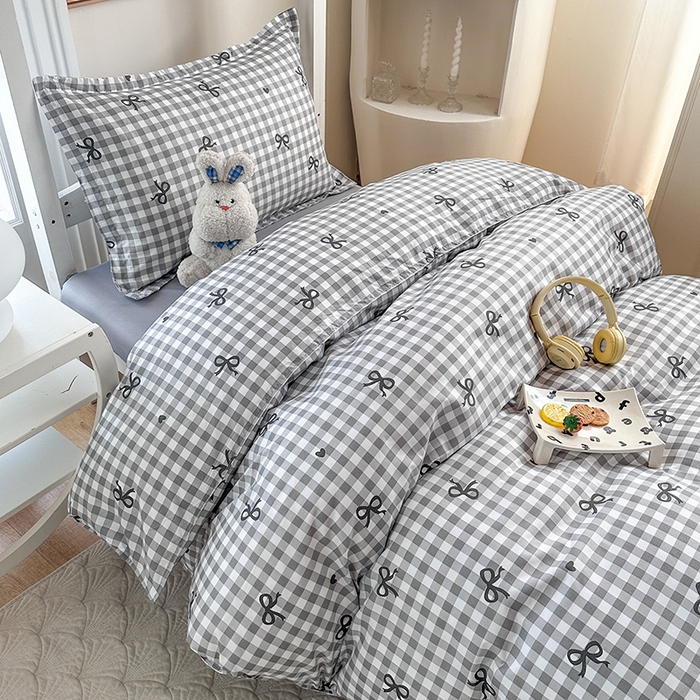 91家纺网 家纺一手货源 找家纺 南通菲度家纺 2025新款高克重芦荟棉四件套-宿舍 蝴蝶飞飞