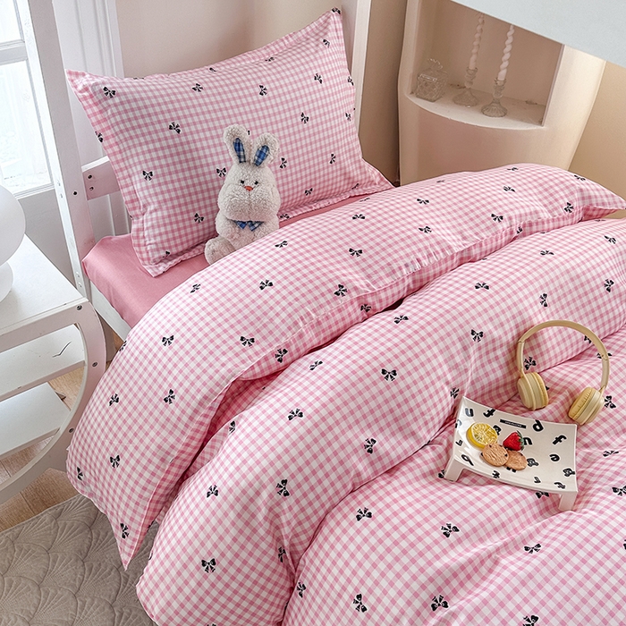 91家纺网 家纺一手货源 找家纺 南通菲度家纺 2025新款高克重芦荟棉四件套-宿舍 水墨蝶