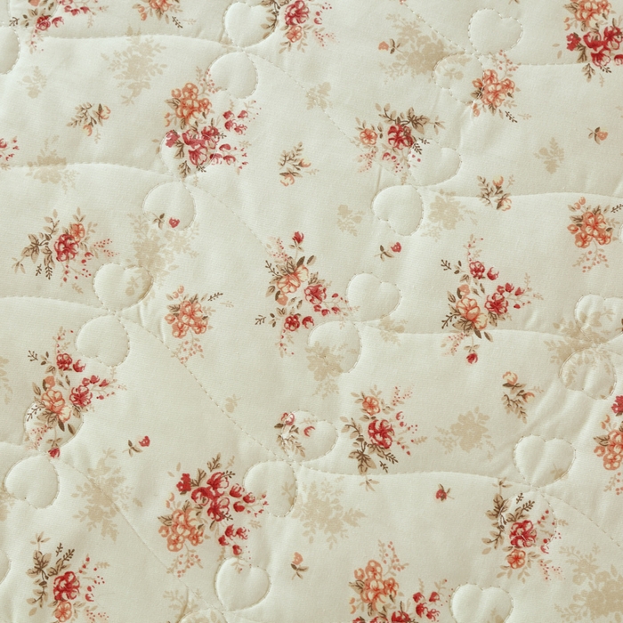 91家纺网 家纺一手货源 找家纺 益利多 2025新款全棉碎花纯棉卡通夹棉床裙单床裙三件套 繁花似锦