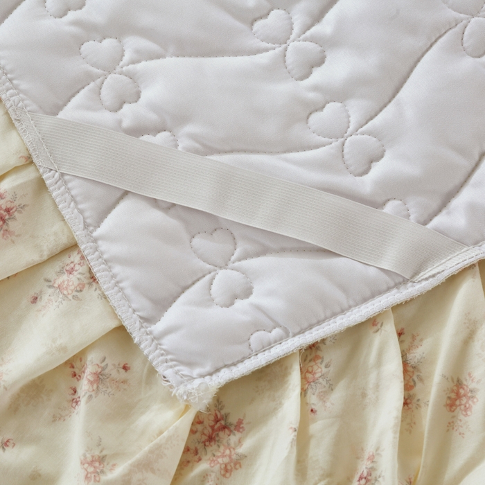 91家纺网 家纺一手货源 找家纺 益利多 2025新款全棉碎花纯棉卡通夹棉床裙单床裙三件套 繁花似锦