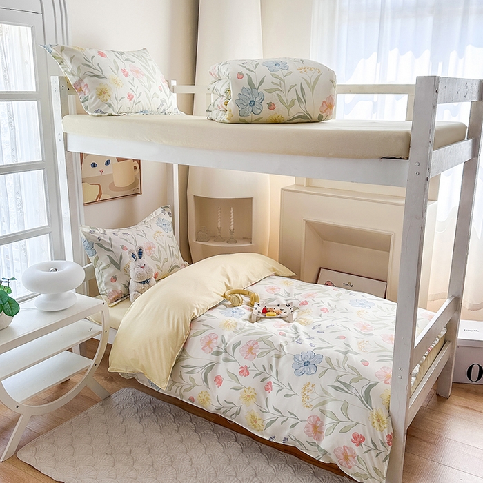 91家纺网 家纺一手货源 找家纺 南通菲度家纺 2025新款高克重芦荟棉四件套-宿舍 睡美人