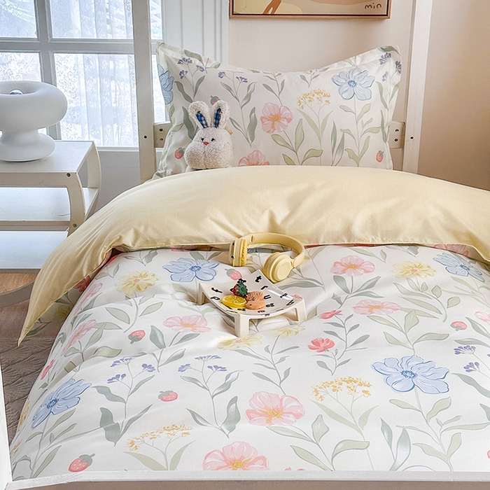 91家纺网 家纺一手货源 找家纺 南通菲度家纺 2025新款高克重芦荟棉四件套-宿舍 睡美人