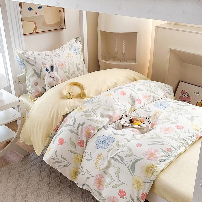 91家纺网 家纺一手货源 找家纺 南通菲度家纺 2025新款高克重芦荟棉四件套-宿舍 睡美人