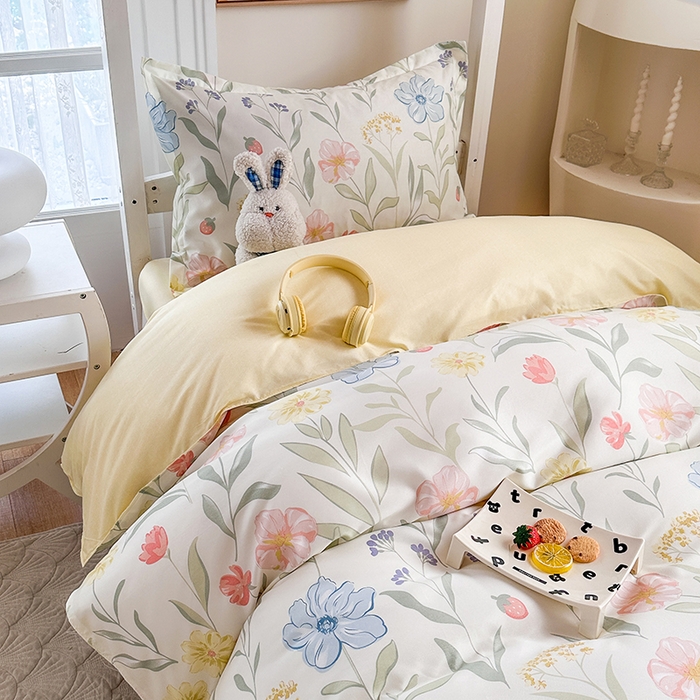 91家纺网 家纺一手货源 找家纺 南通菲度家纺 2025新款高克重芦荟棉四件套-宿舍 睡美人