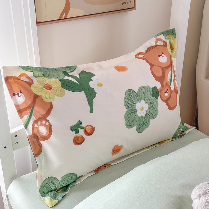 91家纺网 家纺一手货源 找家纺 南通菲度家纺 2025新款高克重芦荟棉四件套-宿舍 夏日小熊