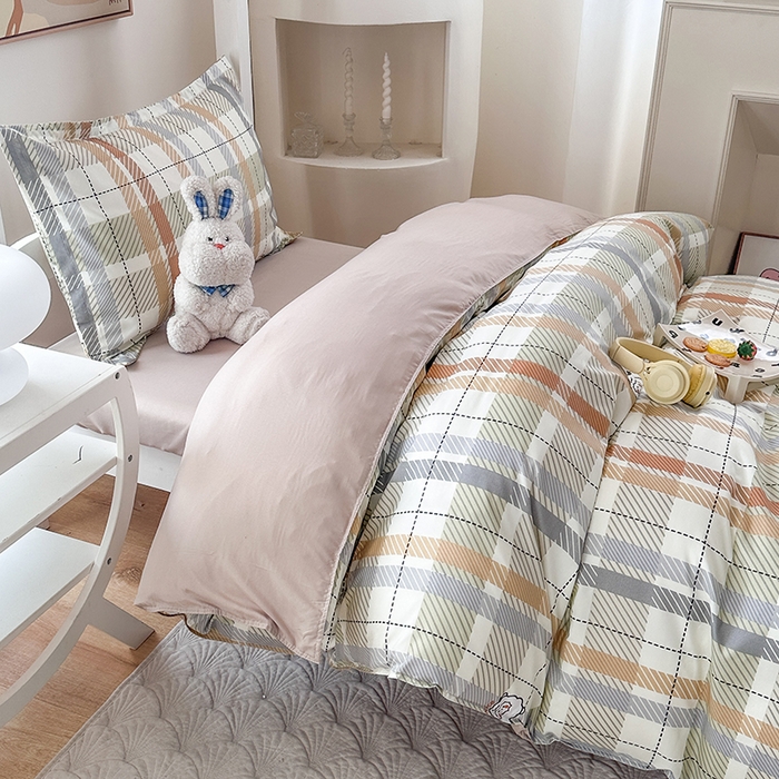 91家纺网 家纺一手货源 找家纺 南通菲度家纺 2025新款高克重芦荟棉四件套-宿舍 小绵羊