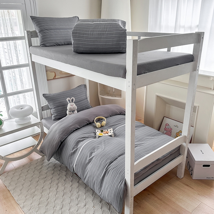 91家纺网 家纺一手货源 找家纺 南通菲度家纺 2025新款高克重芦荟棉四件套-宿舍 雅致灰