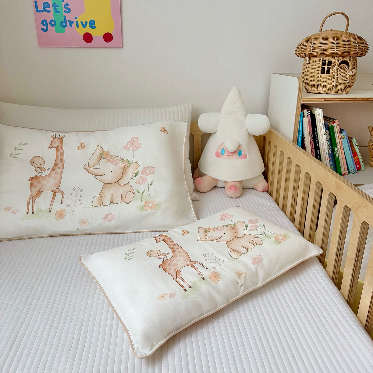 91家纺网 家纺一手货源 找家纺 （总）萌宝家纺 2025新款A类大版全棉儿童双层纱枕套纯棉宝宝纱布枕头