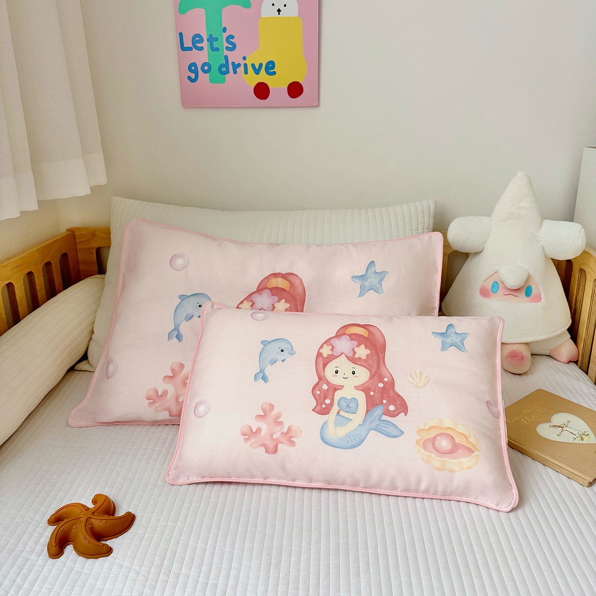 91家纺网 家纺一手货源 找家纺 （总）萌宝家纺 2025新款A类大版全棉儿童双层纱枕套纯棉宝宝纱布枕头