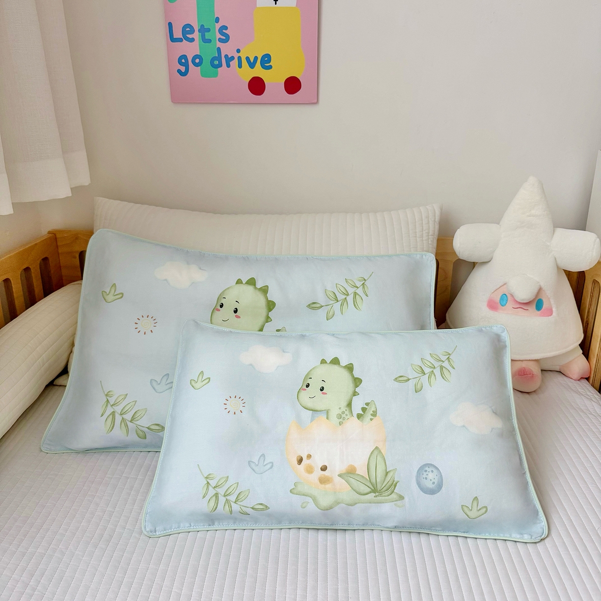 91家纺网 家纺一手货源 找家纺 （总）萌宝家纺 2025新款A类大版全棉儿童双层纱枕套纯棉宝宝纱布枕头