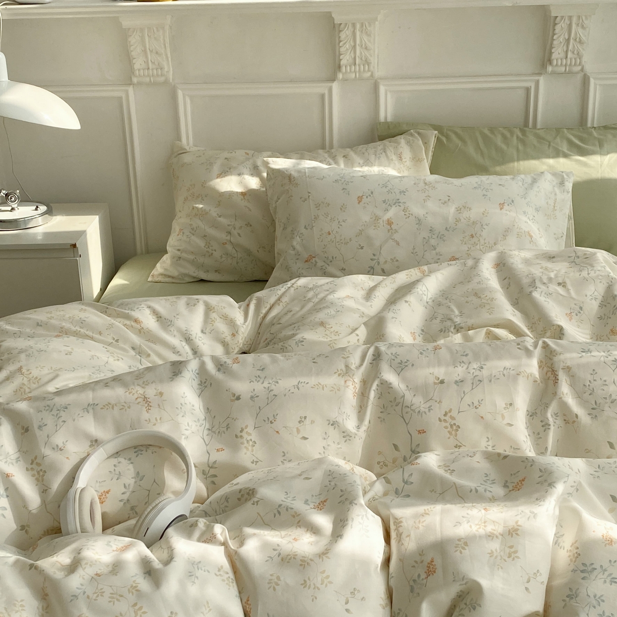 91家纺网 家纺一手货源 找家纺 （总）花海 2025年第一批小清新碎花全棉纯棉四件套40支13372ins博主风学生宿舍印花AA版纯色床单