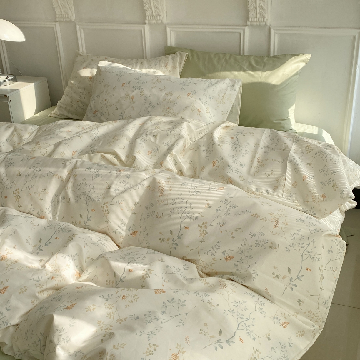 91家纺网 家纺一手货源 找家纺 （总）花海 2025年第一批小清新碎花全棉纯棉四件套40支13372ins博主风学生宿舍印花AA版纯色床单