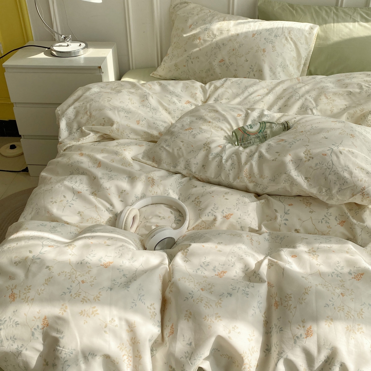 91家纺网 家纺一手货源 找家纺 （总）花海 2025年第一批小清新碎花全棉纯棉四件套40支13372ins博主风学生宿舍印花AA版纯色床单