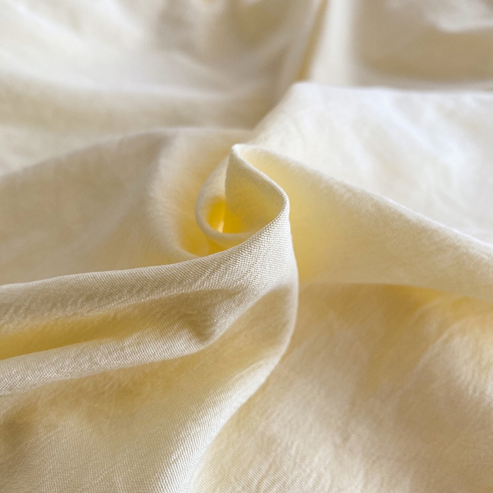 91家纺网 家纺一手货源 找家纺 南通菲度家纺 2025新款超柔皱皱水洗棉纯色四件套 奶黄粉