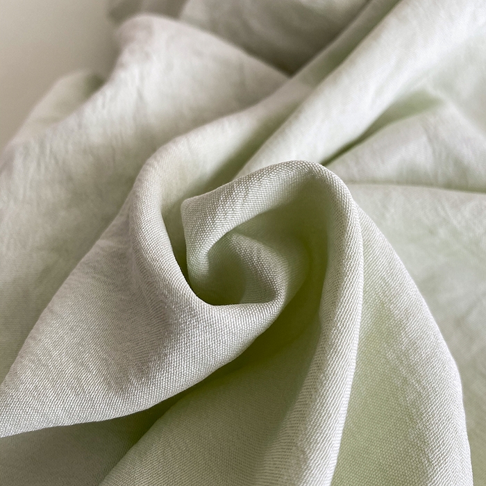 91家纺网 家纺一手货源 找家纺 南通菲度家纺 2025新款超柔皱皱水洗棉纯色四件套 奶绿色