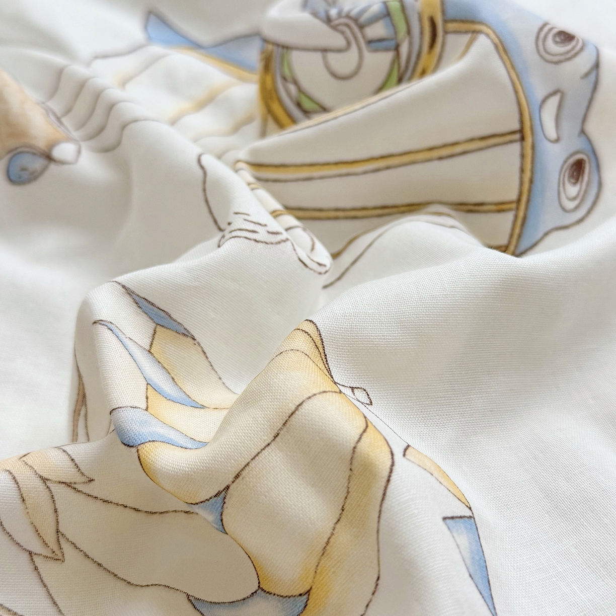 91家纺网 家纺一手货源 找家纺 萌宝家纺 2025新款A类大版全棉儿童双层纱枕套纯棉宝宝纱布枕头 热气球