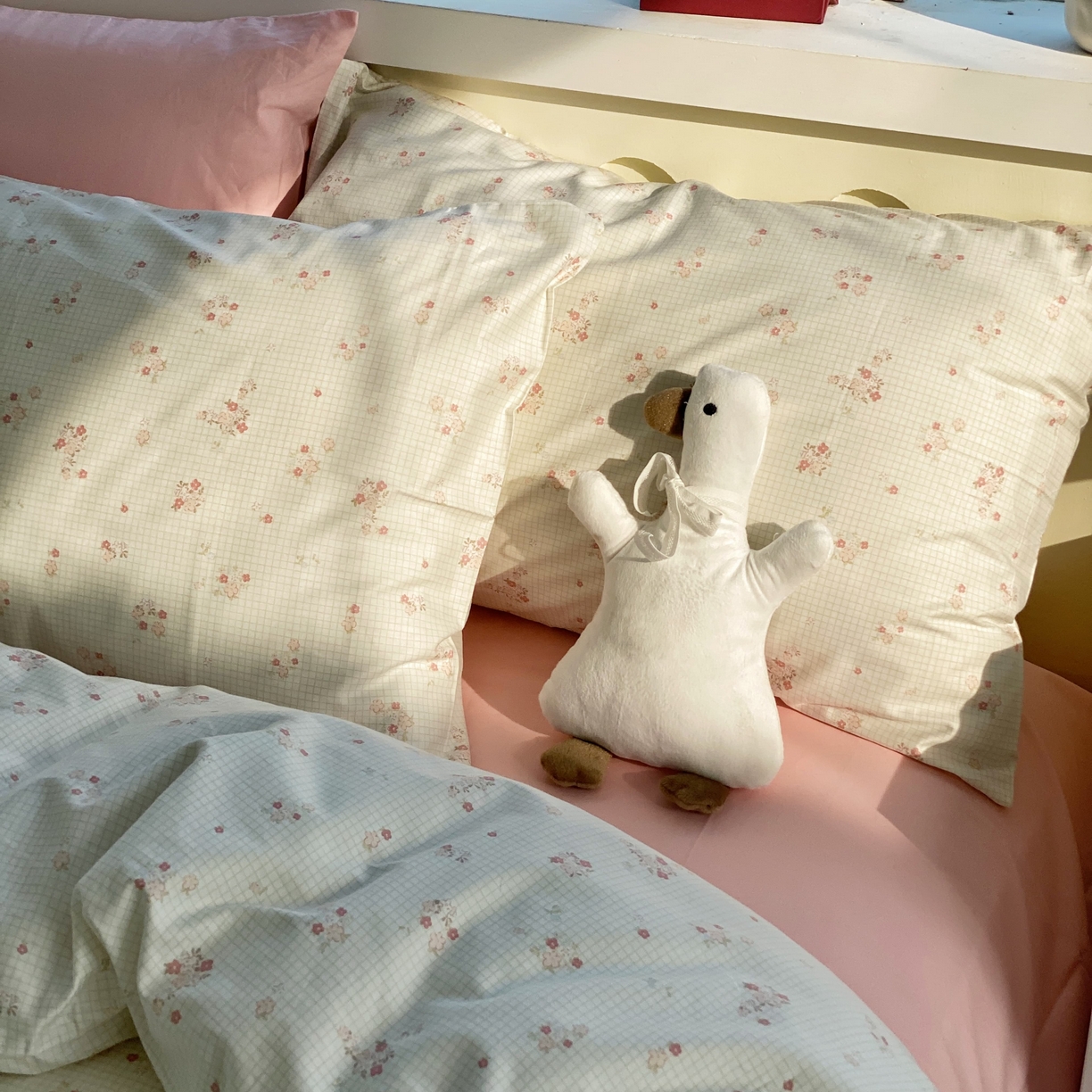 91家纺网 家纺一手货源 找家纺 （总）花海 2025年第一批小清新碎花全棉纯棉四件套40支13372ins博主风学生宿舍印花AA版纯色床单