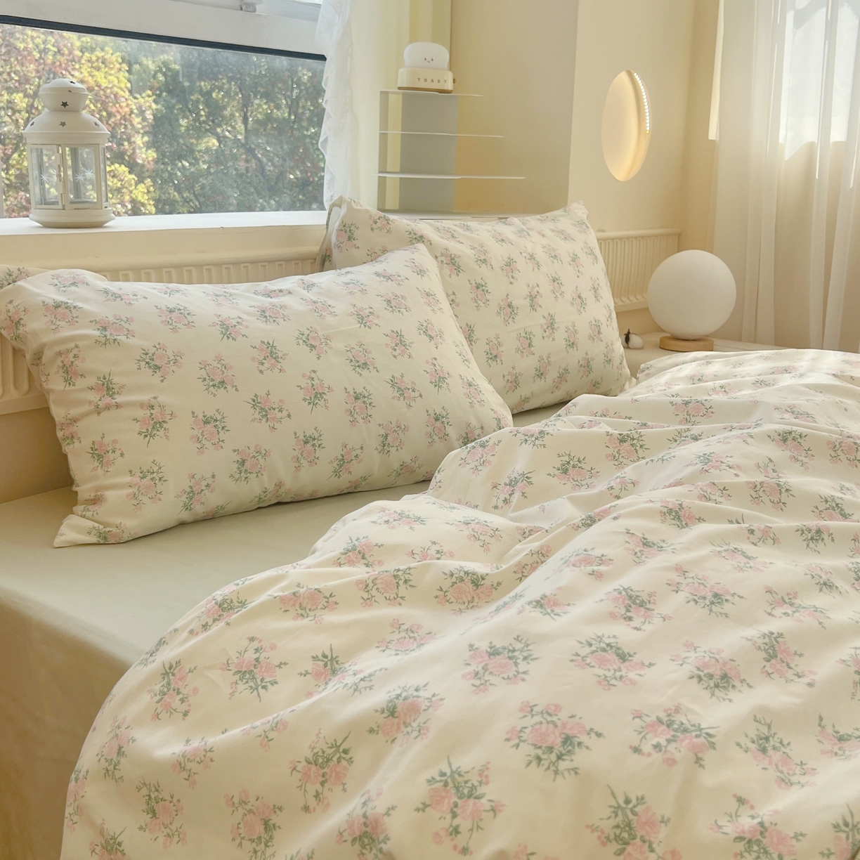 91家纺网 家纺一手货源 找家纺 （总）花海 2025年第一批小清新碎花全棉纯棉四件套40支13372ins博主风学生宿舍印花AA版纯色床单