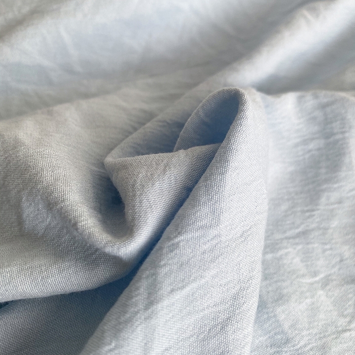 91家纺网 家纺一手货源 找家纺 南通菲度家纺 2025新款超柔皱皱水洗棉纯色四件套 雾蓝月光蓝