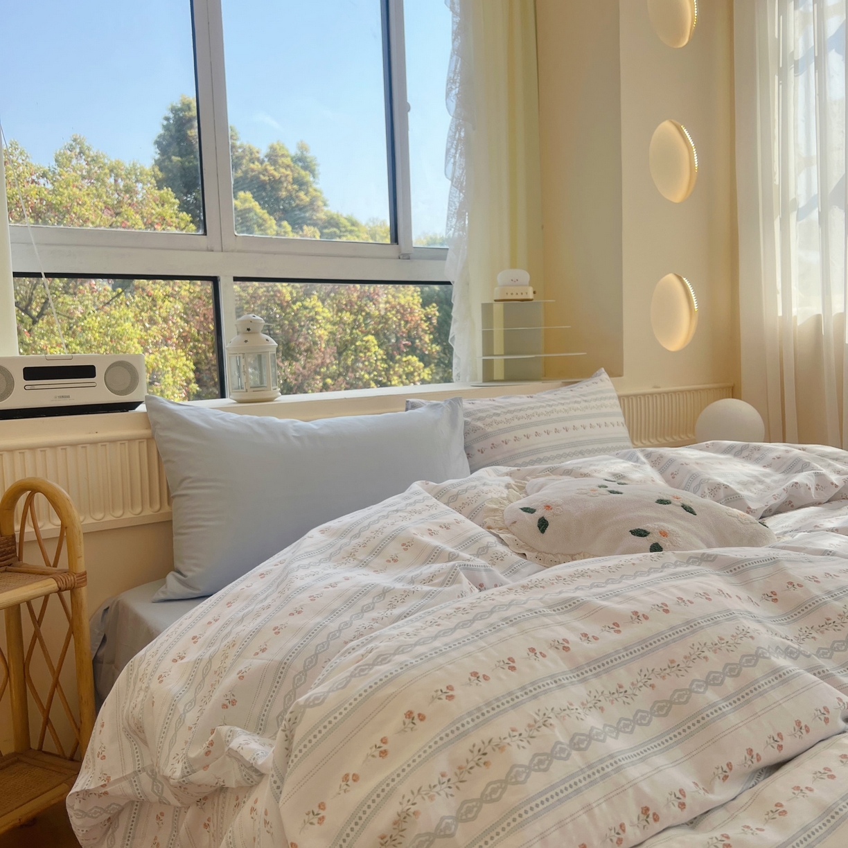 91家纺网 家纺一手货源 找家纺 （总）花海 2025年第一批小清新碎花全棉纯棉四件套40支13372ins博主风学生宿舍印花AA版纯色床单