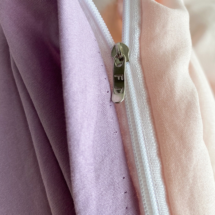 91家纺网 家纺一手货源 找家纺 南通菲度家纺 2025新款超柔皱皱水洗棉纯色四件套 香芋奶粉