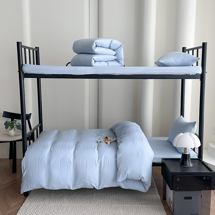 91家纺网 家纺一手货源 找家纺 （总）南通菲度家纺 2025新款超柔皱皱水洗棉学生宿舍四件套