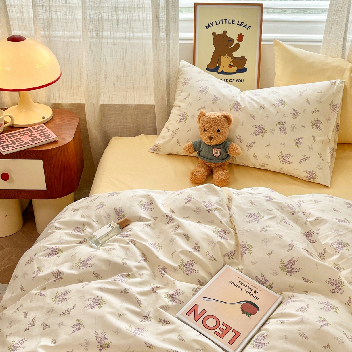 91家纺网 家纺一手货源 找家纺 （总）花海 2025年第二批小清新碎花全棉纯棉四件套40支13372ins博主风学生宿舍印花AA版纯色床单