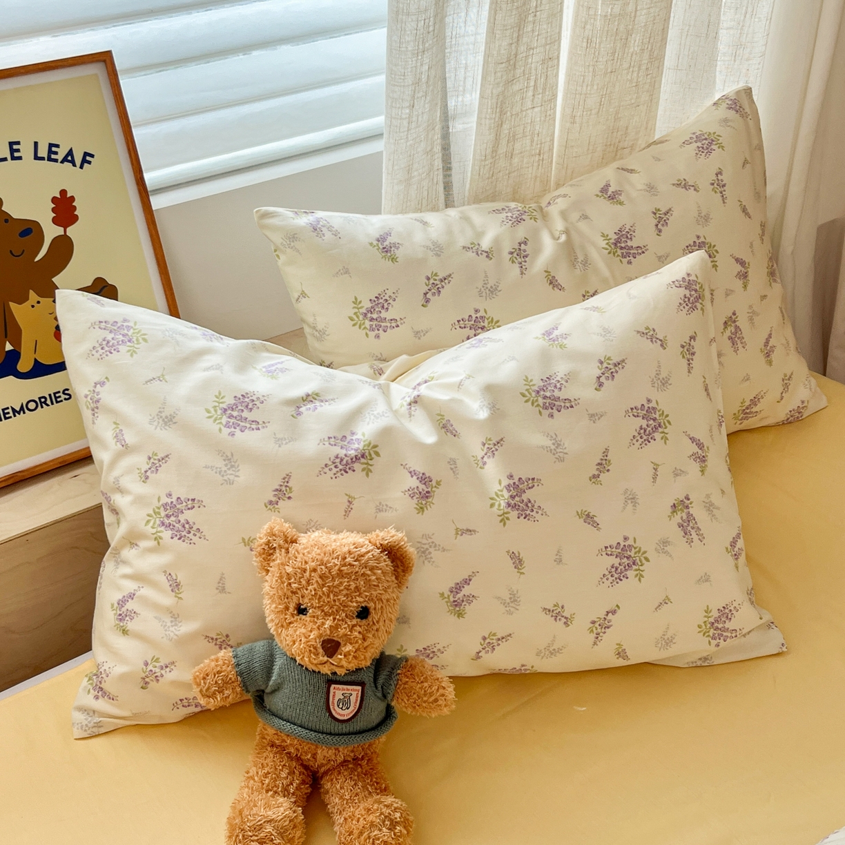 91家纺网 家纺一手货源 找家纺 （总）花海 2025年第二批小清新碎花全棉纯棉四件套40支13372ins博主风学生宿舍印花AA版纯色床单