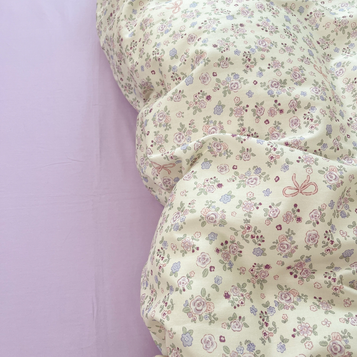 91家纺网 家纺一手货源 找家纺 （总）花海 2025年第二批小清新碎花全棉纯棉四件套40支13372ins博主风学生宿舍印花AA版纯色床单