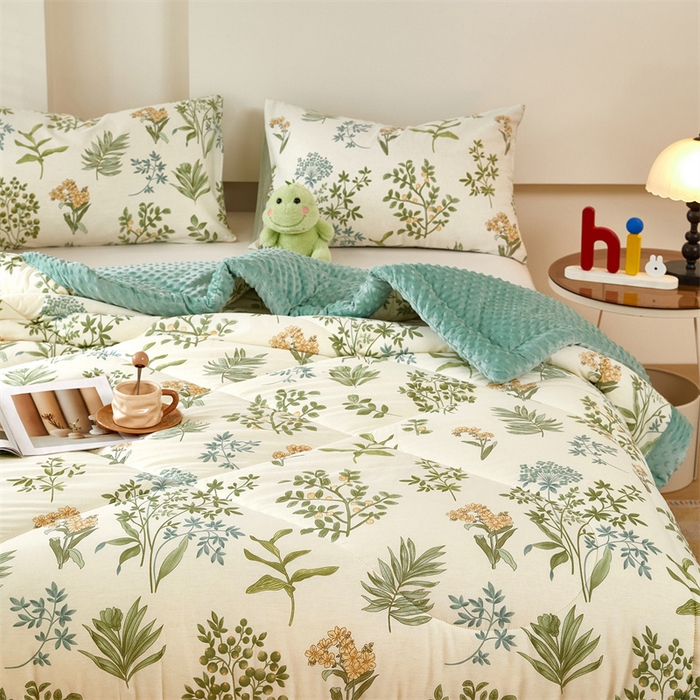 91家纺网 家纺一手货源 找家纺 黛妮雅2025新款全棉豆豆绒春秋被学生单双人被子被芯冬被（提供买家秀）幸运树