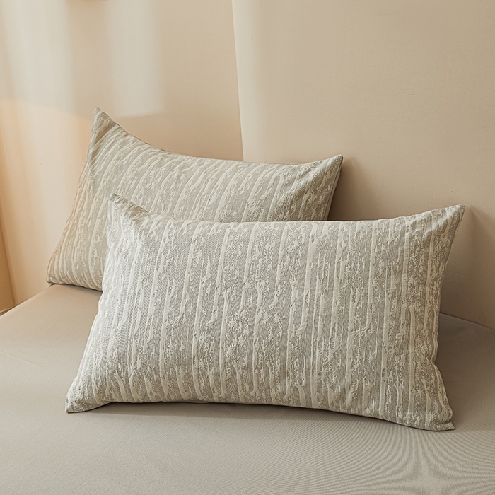 91家纺网 家纺一手货源 找家纺 （总）莱茵家居 2025新款全棉三层纱厚织提花磨毛四件套