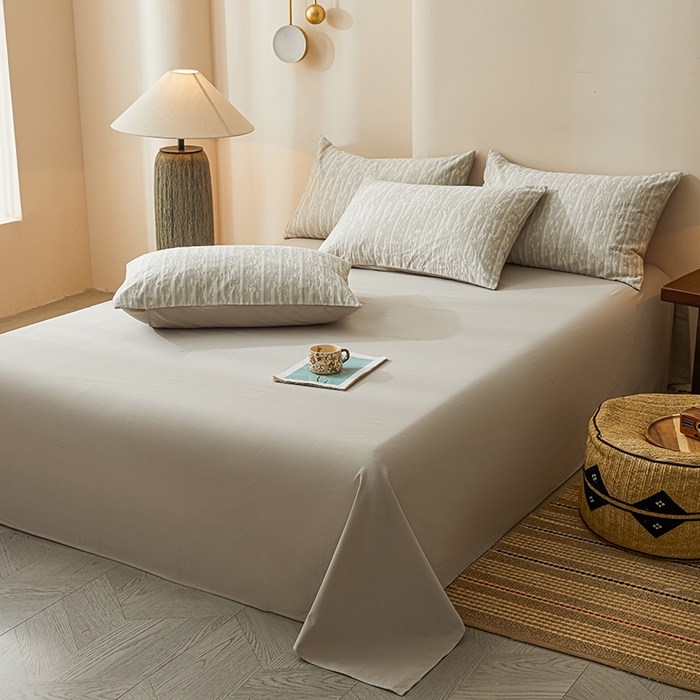 91家纺网 家纺一手货源 找家纺 （总）莱茵家居 2025新款全棉三层纱厚织提花磨毛四件套