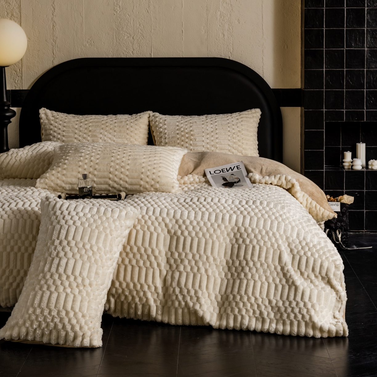 91家纺网 家纺一手货源 找家纺 （总）潮邦创意家居 2025新款冬季提花奶芙绒牛奶绒四件套-暖绒奶芙系列