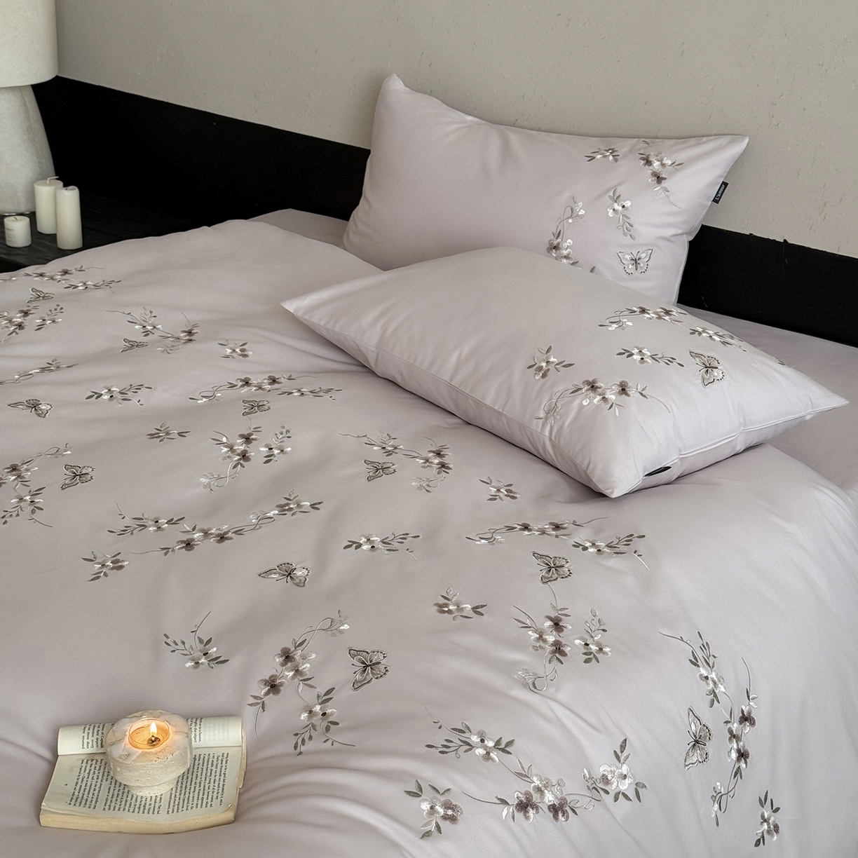 91家纺网 家纺一手货源 找家纺 （总）鹿班家居 2025新款秋冬款100S全棉磨毛精密刺绣系列四件套-南花谷（标准会员-20元）