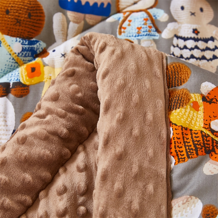 91家纺网 家纺一手货源 找家纺 黛妮雅2025新款全棉豆豆绒春秋被学生单双人被子被芯冬被（提供买家秀）吉祥兔