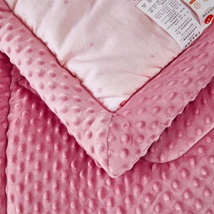 91家纺网 家纺一手货源 找家纺 黛妮雅2025新款全棉豆豆绒春秋被学生单双人被子被芯冬被（提供买家秀）拉布布