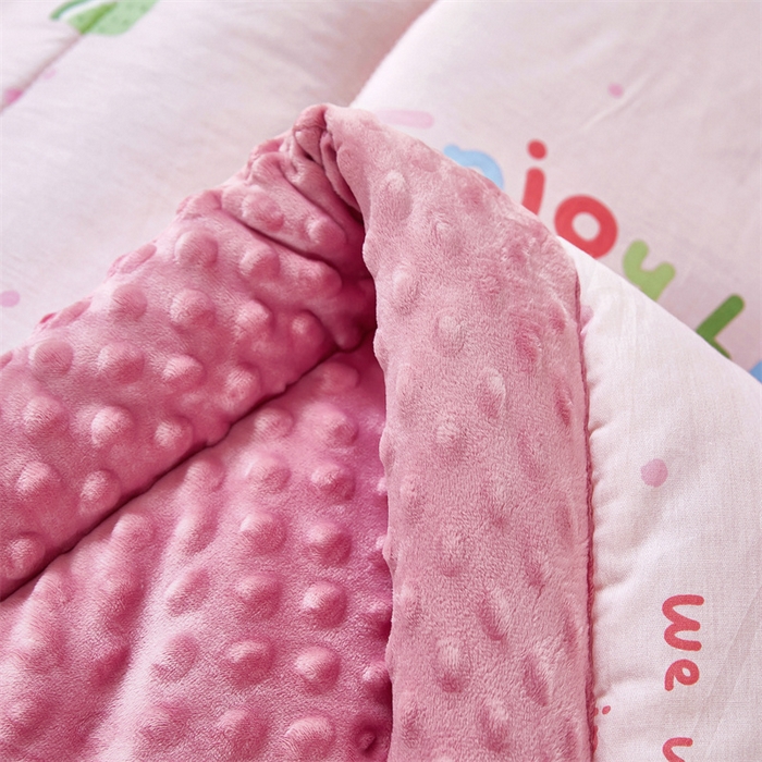 91家纺网 家纺一手货源 找家纺 黛妮雅2025新款全棉豆豆绒春秋被学生单双人被子被芯冬被（提供买家秀）拉布布