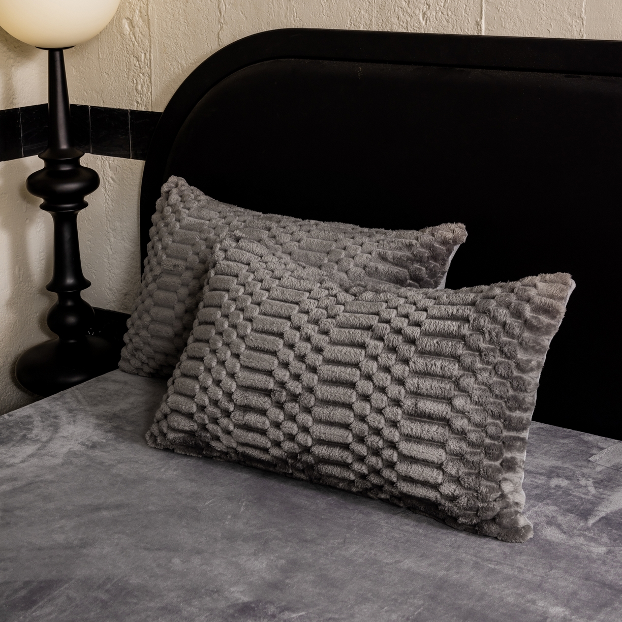 91家纺网 家纺一手货源 找家纺 潮邦创意家居 2025新款冬季提花奶芙绒牛奶绒四件套-暖绒奶芙系列 暖绒奶芙-绅灰