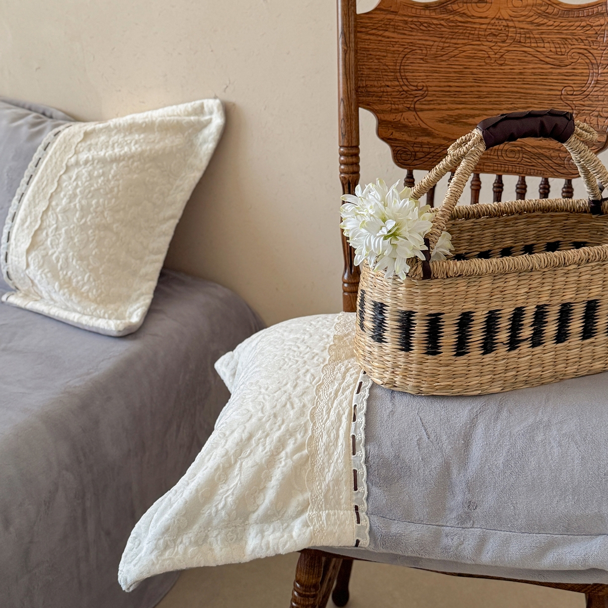 91家纺网 家纺一手货源 找家纺 （总）优悦生活馆 2025新款牛奶绒纯色双拼四件套-瑞丽