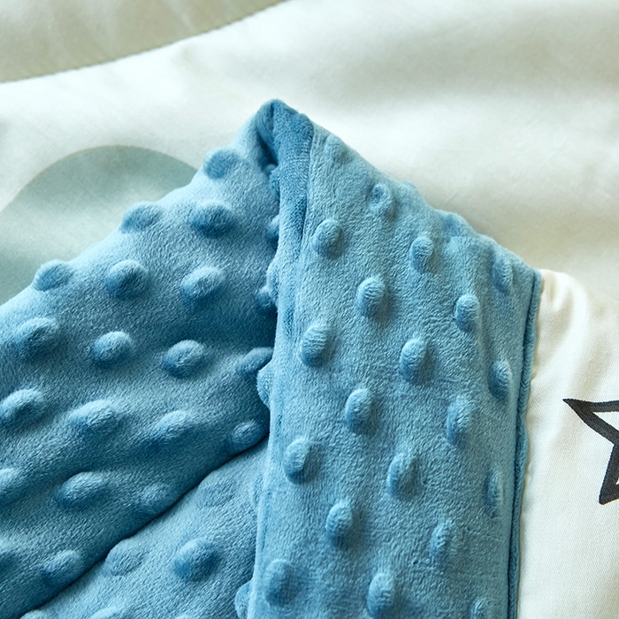 91家纺网 家纺一手货源 找家纺 黛妮雅2025新款全棉豆豆绒春秋被学生单双人被子被芯冬被（提供买家秀）月亮兔