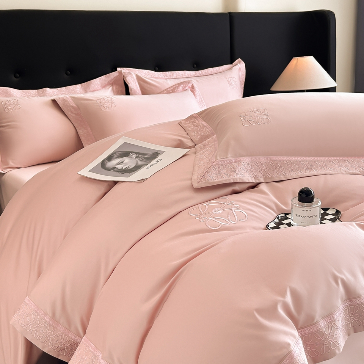 91家纺网 家纺一手货源 找家纺 （总）安妮家居 2025新款A类100s长绒棉纯棉贡缎四件套-塞纳